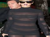 Rihanna in very see thru outfit