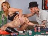 Saultry Tricia has her pussy split with thick hard cock