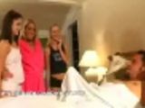Mom explains daughters about a stiff cock