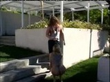  Angel Long outdoor sucking to staircase s ... 