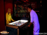  Blonde Teen Gets Fucked After Losing The Game At The Bar 
