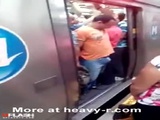 Dick Jammed In Subway Door - Funny Videos