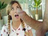 Blonde Teen With Pigtails Gets Her Asshole Stuffed